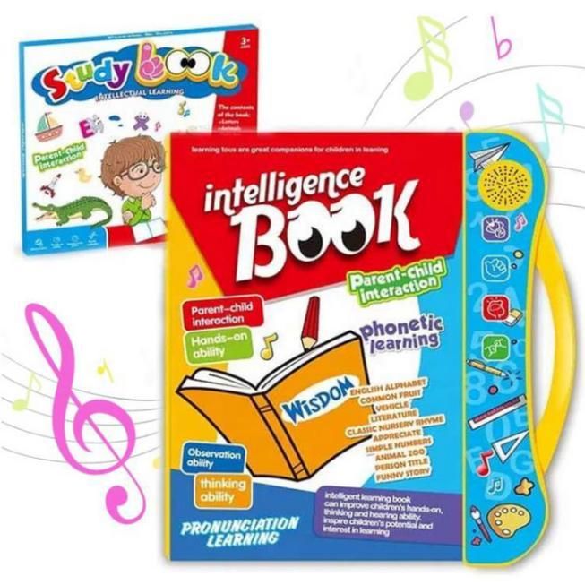 Intelligence Sound Book for Children – English Letters, Words, Numbers & Shapes Learning Electronic Book