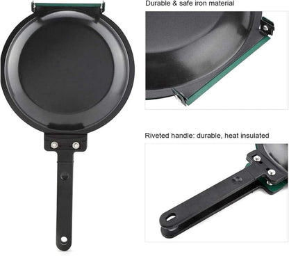 Double Side Stainless Steel Non-Stick Pancake & Egg Frying Pan with Ergonomic Handle