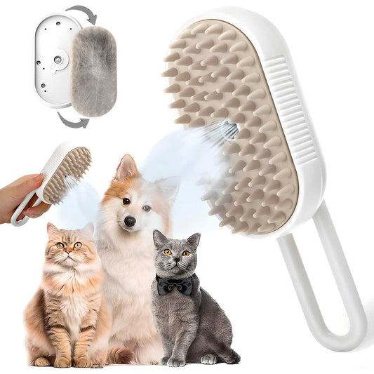 Cat/Dog Hair Self Cleaning Rechargeable Comb, Dog Deshedding Brush Grooming Kit