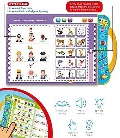 Intelligence Sound Book for Children – English Letters, Words, Numbers & Shapes Learning Electronic Book