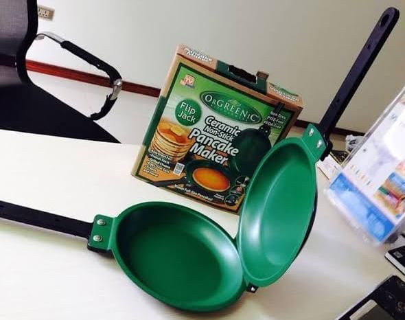 Double Side Stainless Steel Non-Stick Pancake & Egg Frying Pan with Ergonomic Handle